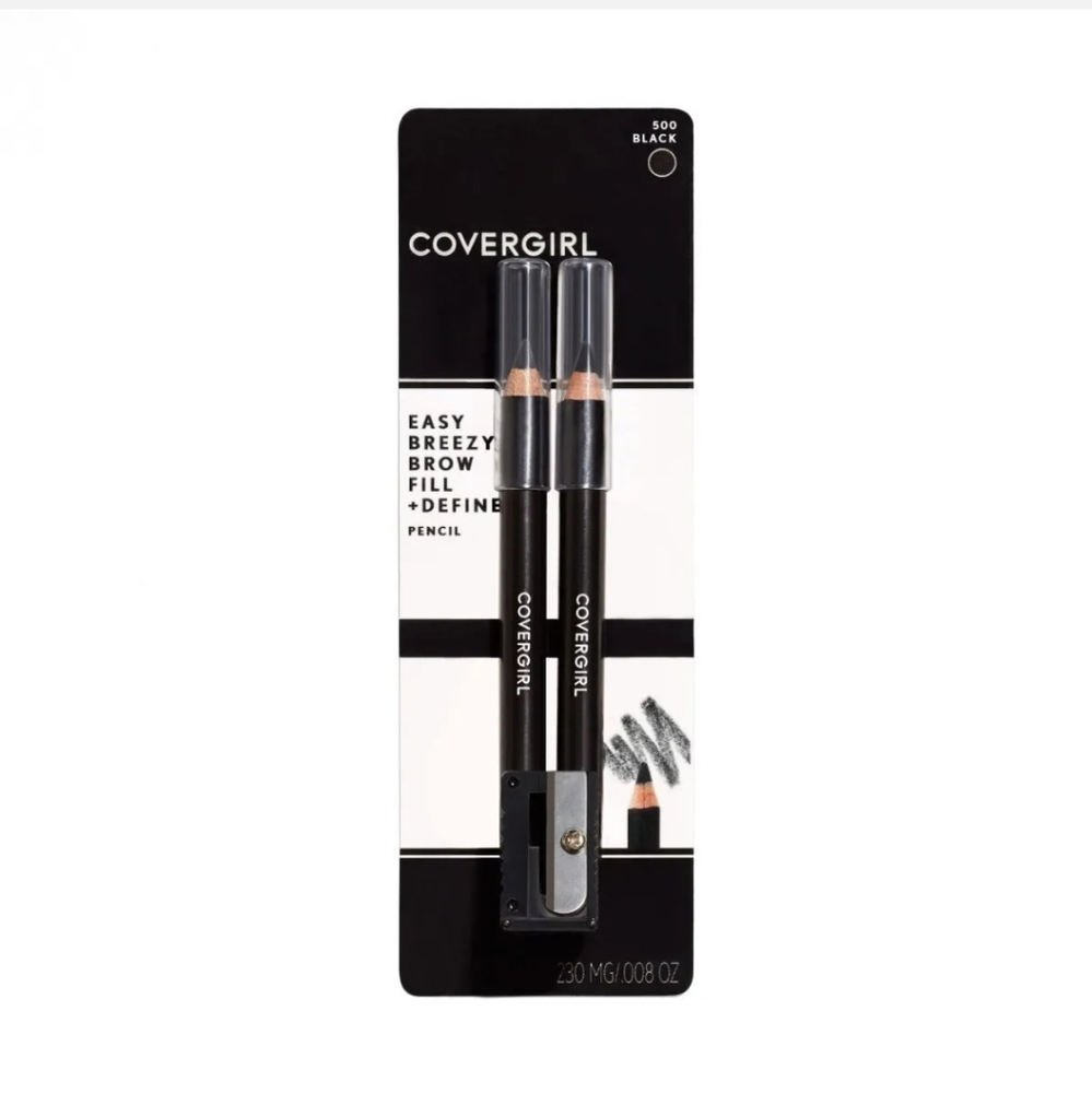🆕️ 3/2- CoverGirl Easy Breezy Brow Fill & Define Pencil - #500 Black